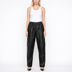 Cedars Black Leather Pan Matrix Relaxed SZ Large Goth Rider Thick Genuine